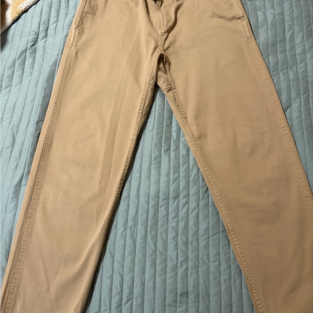Gramicci Pants in Men's Khaki Size Medium Belted Elastic Waist Hiking Climbing M